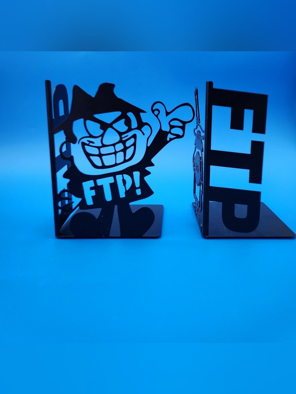 FTP! Spook & Boris Collectible Black Metal Bookend Set